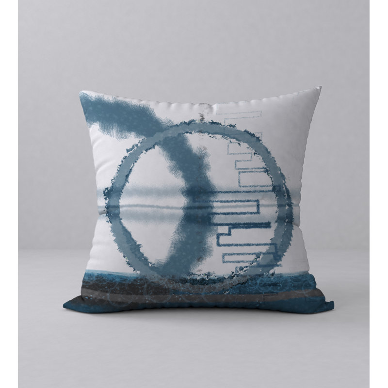 Abstract Reversible Throw Pillow, 24" x 24"