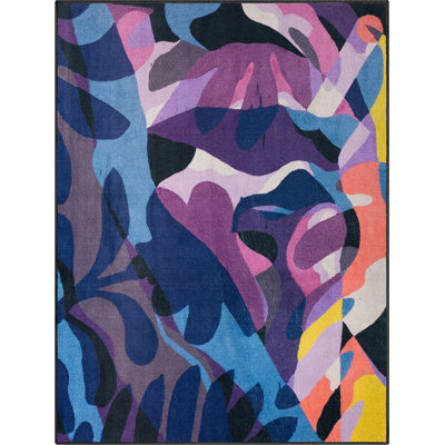  x Misha Tyutyunik The Sunday Jungle Collection Nocturne Abstract Multi Area Rug