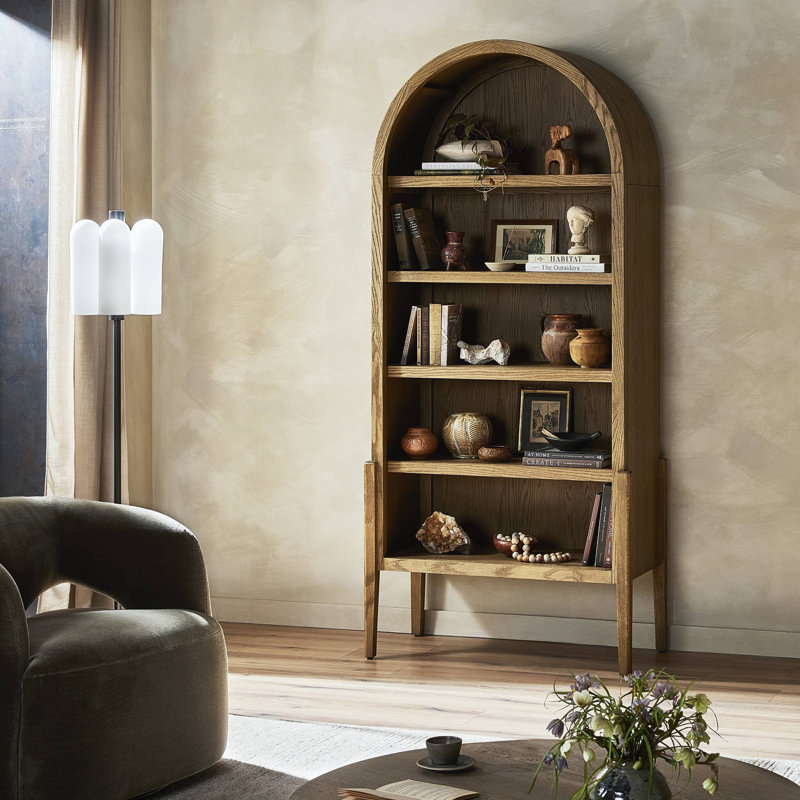 Tolle Solid Wood Bookcase, White/Neutral