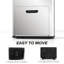 Capus 3 Compartment Kitchen Bin, 56L Stainless Steel Pedal Bin with Wheels