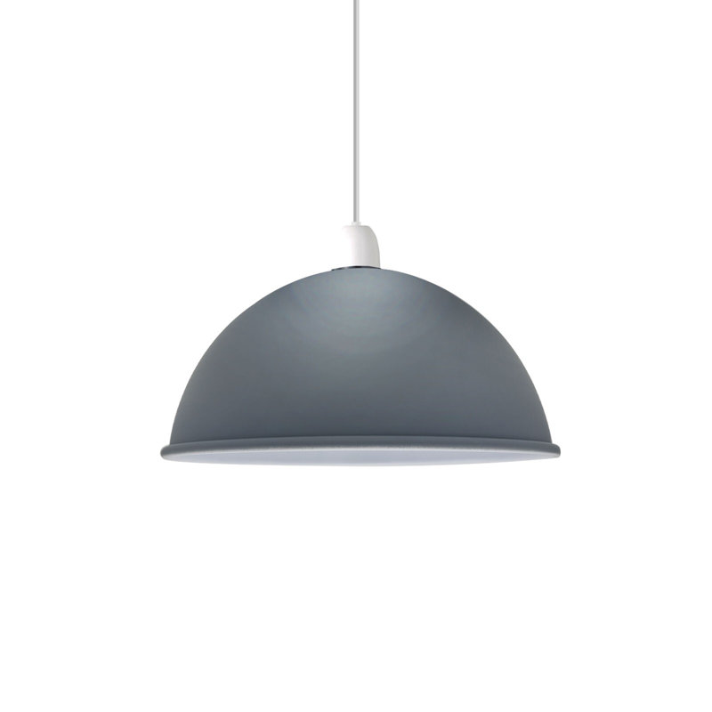 17cm H Metal Bowl Lamp Shade ( Uno ), Grey