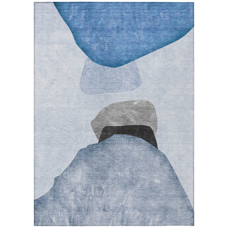 Korsen Washable Abstract Indoor / Outdoor Rug