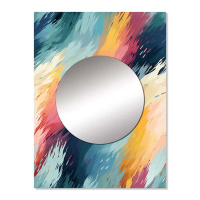 Kilroy Contemporary Artistry Chevron Pattern - Abstract Decorative Mirror, Modern Wall Mirror, Printed Metal Art