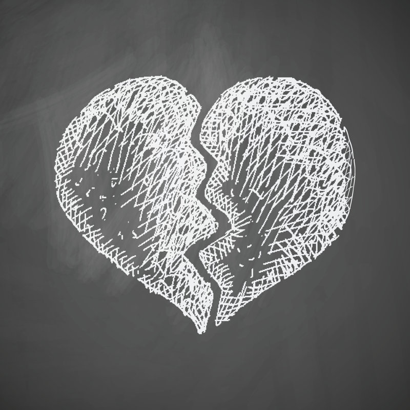 Gina Broken Heart by Palau83 - Wrapped Canvas Print, 30cm H x 30cm W 3.8cm D