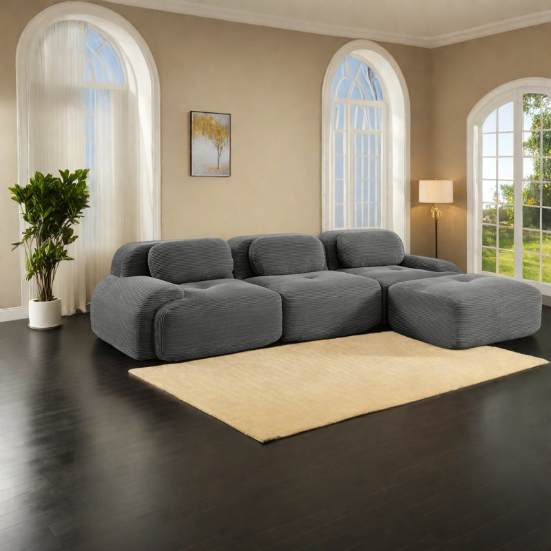 Canapés modulaires pour animaux de compagnie, velours côtelé de luxe, conception ergonomique pour la maison