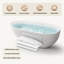 66.93“Free Standing Tub,Solid Surface Soaking Bathtub