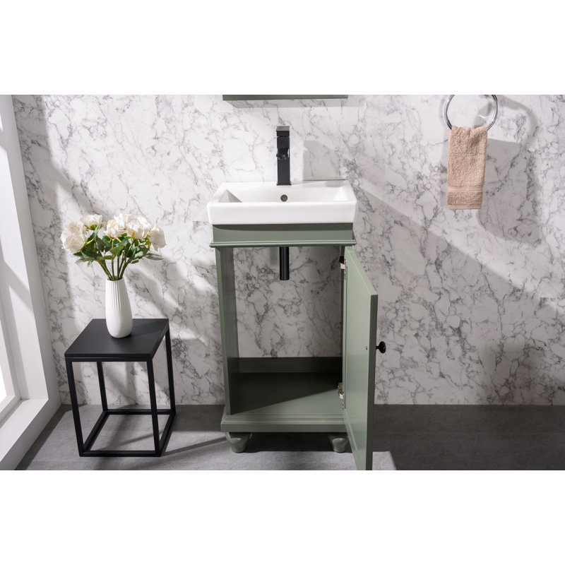 Ensemble de meuble-lavabo simple 17,5 po Malley, Étain vert