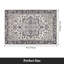 Tapis oriental noir / beige / gris lavable à la machine-1454533556