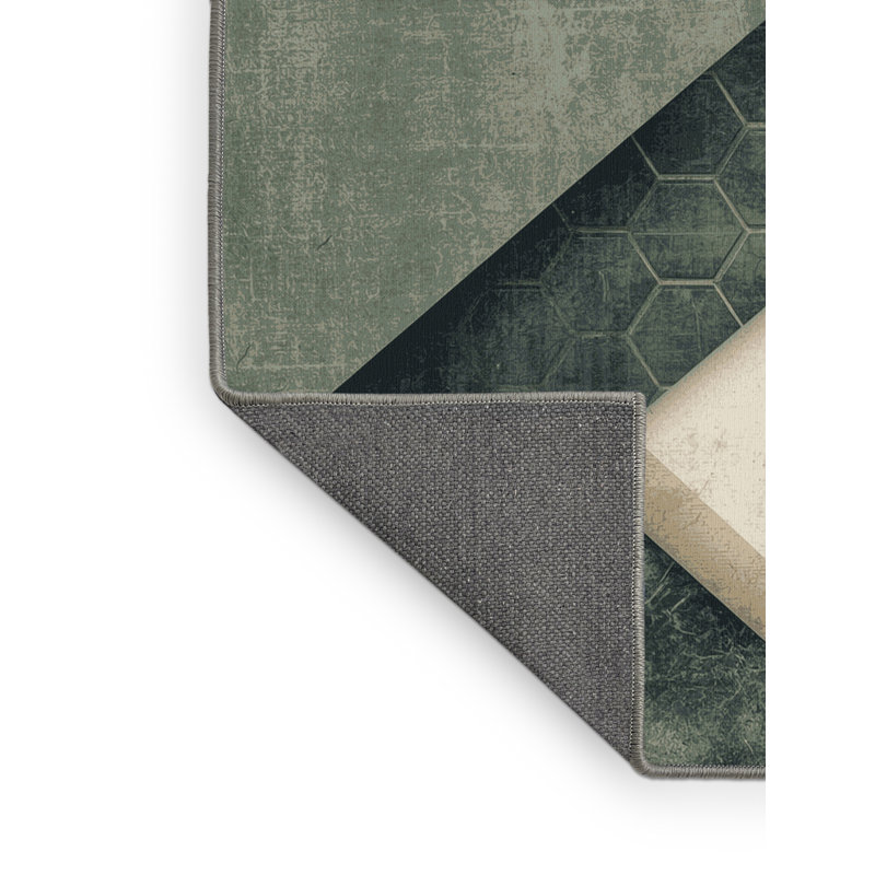 Tapis de jeu doux et moelleux de style holographique moderne et rustique Tenafly, 7 x 10