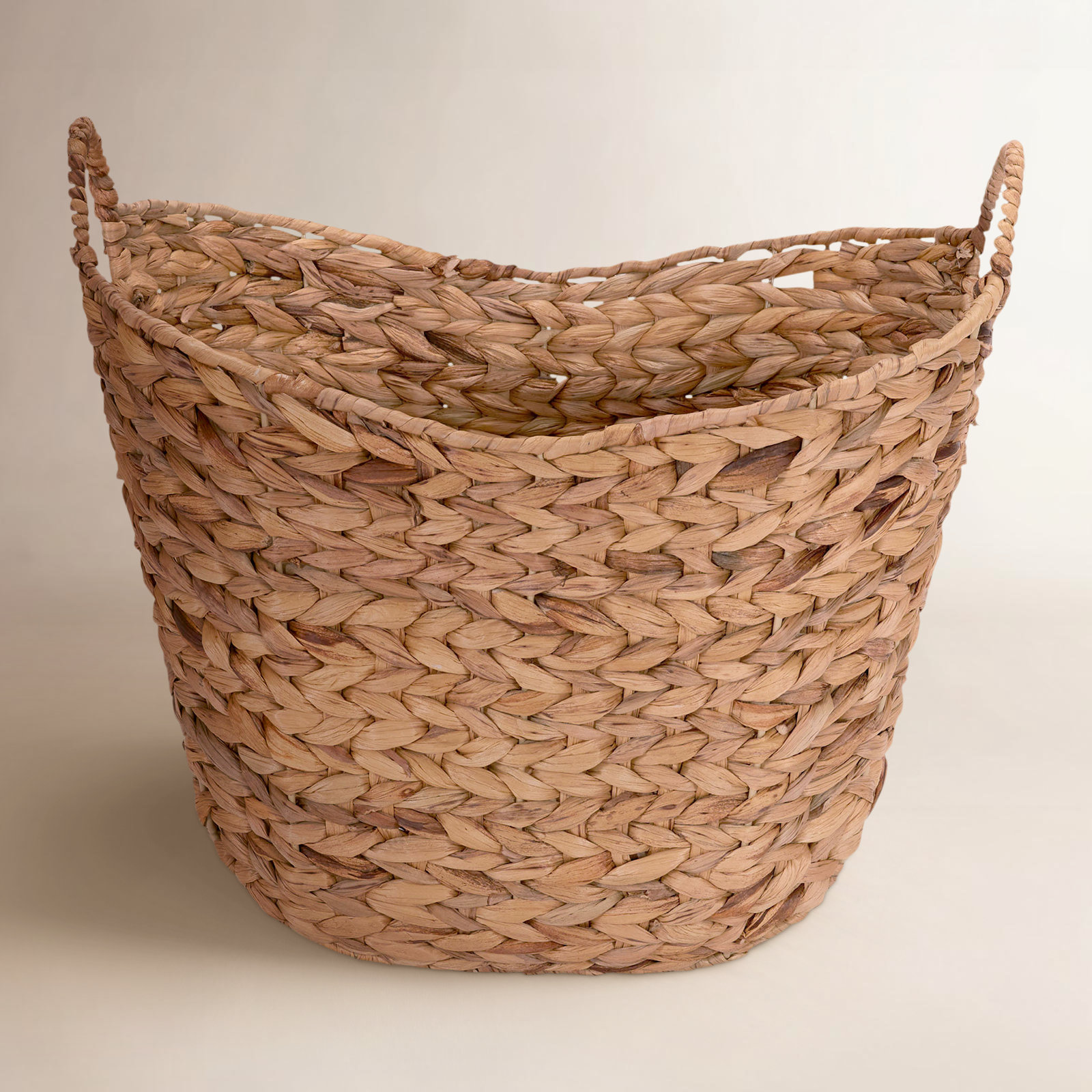 Household Essentials Handwoven Jute Storage Bin, Natural - Water Hyacinth