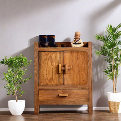 Armoire console en bois d'orme massif