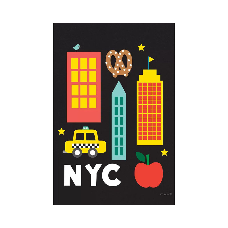 City Fun NYC by Ann Kelle - Wrapped Canvas Print, 101.6 cm H x 66.04 cm W x 1.91 cm D