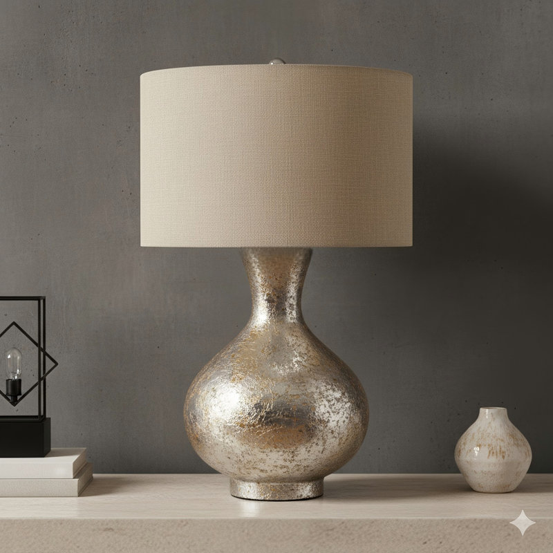 D15x23" Glass Table Lamp Bottel Shape
