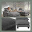 Canapé modulaire à 5 places avec nuage, canapé modulaire en forme de U en forme de voilier avec 2 repose-pieds mobiles et 2 coussins moelleux, tissu en chenille moelleux pour appartement et salon-629141902