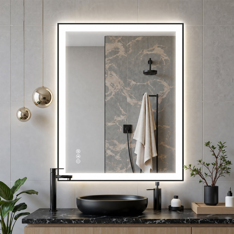 Miroir de salle de bain Lunara, 36 po x 28 po