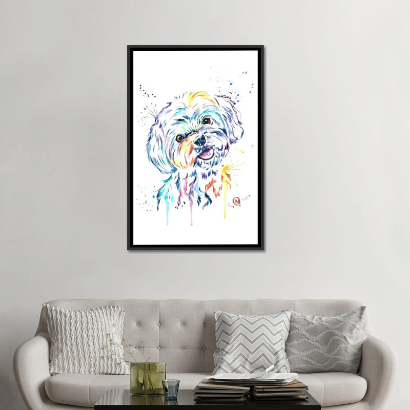 «Havese» par Lisa Whitehouse, impression sur toile, H 48 po x l 32 po x P 1,5 po, Toile avec cadre noir, Pas de tapis