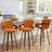 Modern Upholstered Swivel Counter Height Bar Stool-1895730474