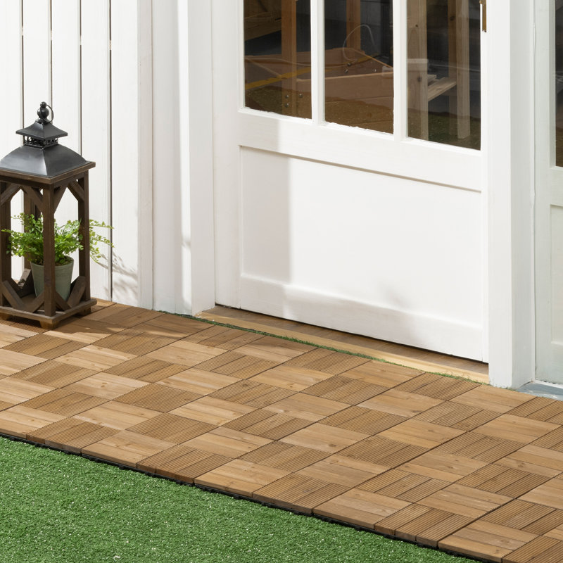 Adarien 30 x 2.5cm Wood Tile, Brown