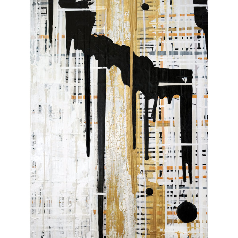 Golden Weave IV par Kari Souders, H 32 po x l 24 po, Toile tendue