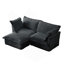 Canapé modulaire 2 places à housse avec repose-pieds convertible, siège large et profond en forme de L avec housse amovible-1162527334
