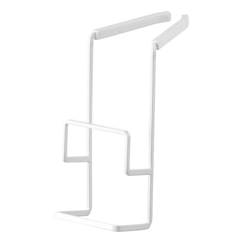 Porte-éponge suspendu, organisateur de cuisine, panier, double, acier Tower Yamazaki, Blanc