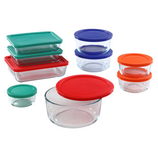 Pyrex 8-Pc Glass Food Storage Container Set, 4-Cup & 3-Cup Decorated Round Meal and Rectangle Prep Containers, Non-Toxic, BPA-Free Lids, Disney