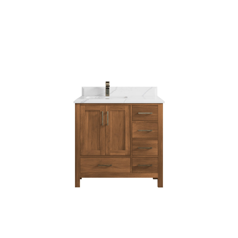 Ensemble de meuble-lavabo simple 36 po Malibu, Calacatta Laza