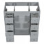 Meuble-lavabo 36 po sans lavabo, base d'armoire seulement, une armoire et six tiroirs, gris-1434410027