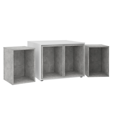 Kuzara Extendable 4 Legs Coffee Table with Storage