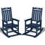 Ensemble de 2 chaises berçantes d'extérieur Hdpe-821586105
