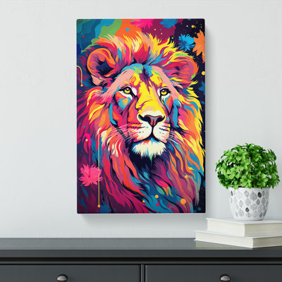 Leo Zodiac Pop Art - Wrapped Canvas