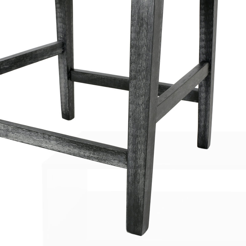 Tabouret de comptoir rembourré de 26 po, Gris clair / gris, 1