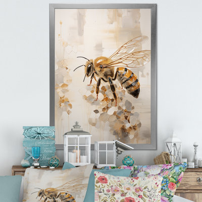 Minimalisme buzzing abeille sur toile