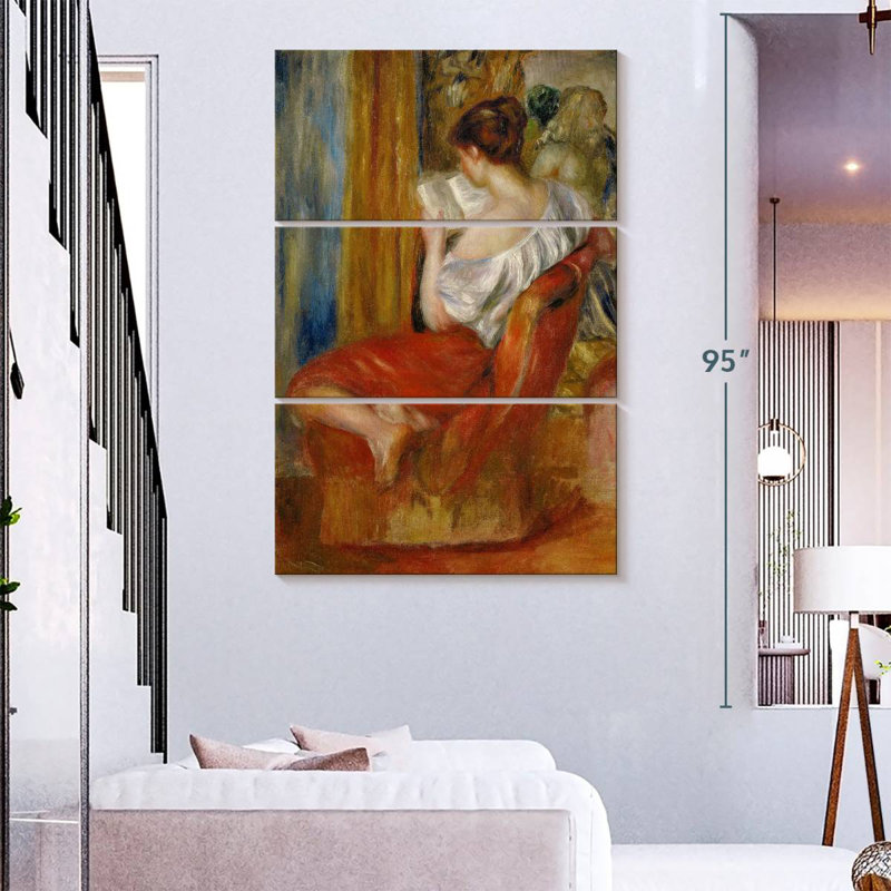 Femme de lecture Leisha 1900, H 74 po x l 48 po