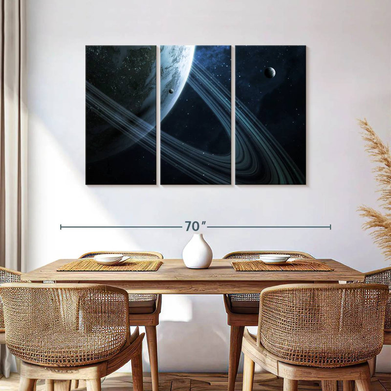 Oberle Earth-Like Ringed Planet, 36" H x 57" W