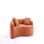 Canapé modulaire S-Curved Chenille: double profondeur, rose corail, sans assemblage, compact pour les petits espaces, 400 lb, L 66,9 po-32497313
