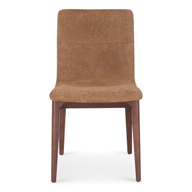 Modern Brazilian - Godan Side Chair, Nogal/Jackpot Terracotta