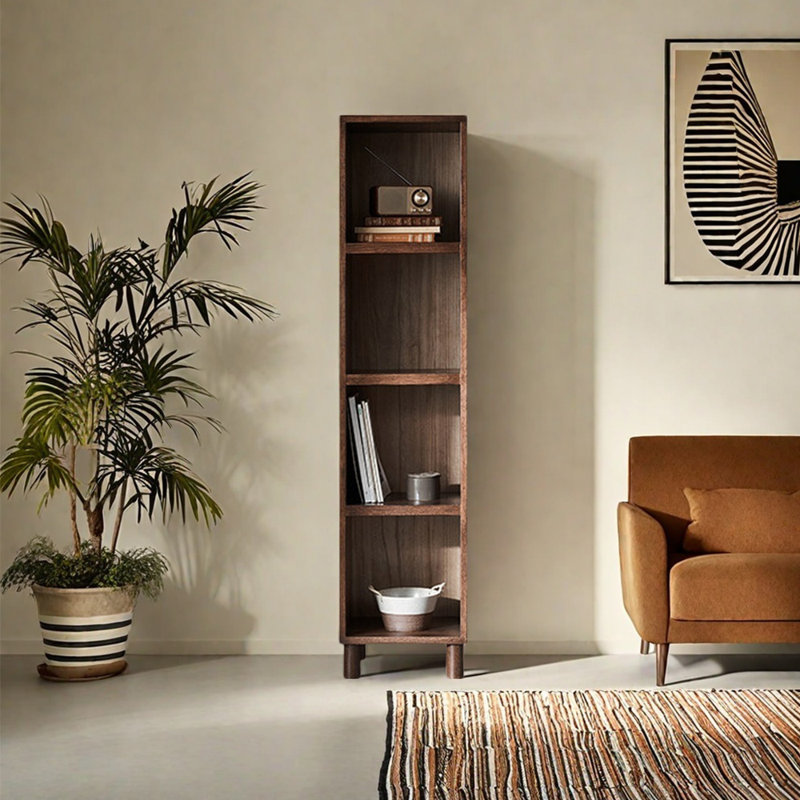 Bibliothèque en bois massif de style italien, (4 tablettes) H 61,02 po x l 14,02 po x P 12,6 po