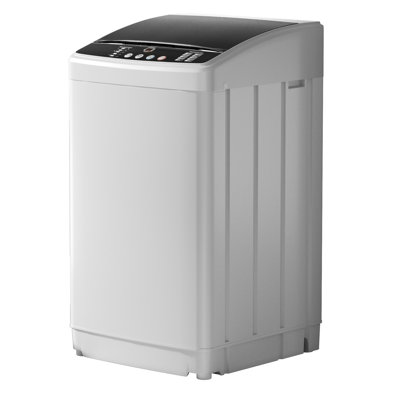 2.5 Cu.Ft (19 Lbs) High Efficiency Washer For Apartments/RVs, Portable Compact Washer With Drain Pump - 10 Programs & 8 Water Levels, LED Display, Energy-Efficient Design