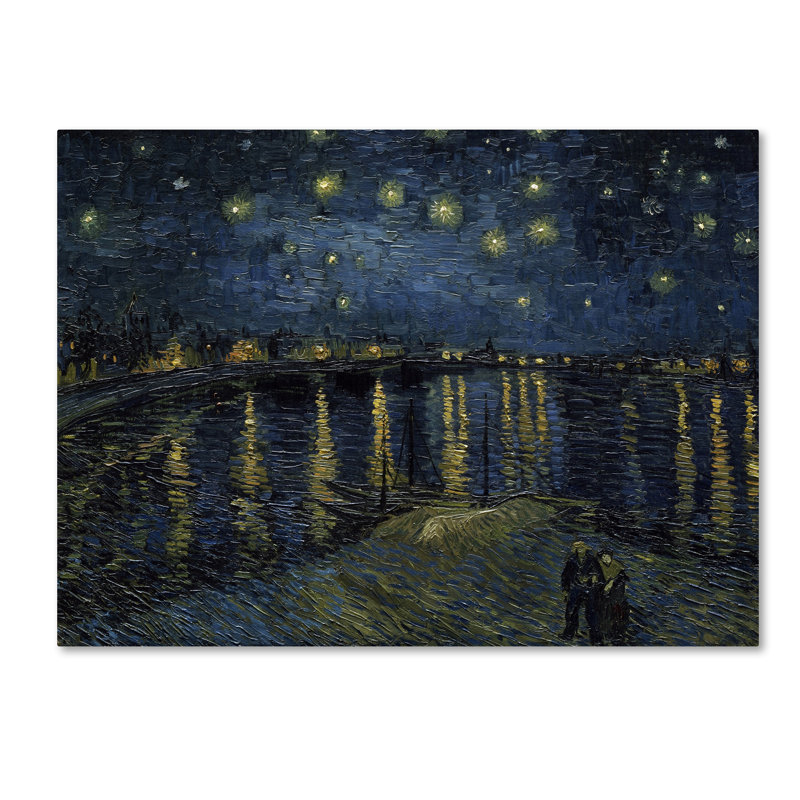 «The Starry Night II» par Vincent Van Gogh, reproduction d'art sur toile, H 14 po x l 19 po