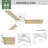 Minimus 44" 3-Blade Modern Low Profile Indoor Ceiling Fan with Integrated LED Light and Handheld Remote-1921813927