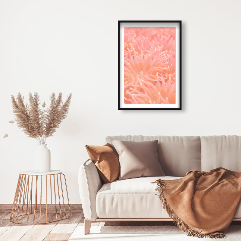 Deep Sea Flowers Shadowbox Nautical & Beach Print by Oliver Gal, Black Frame, 10 x 15, 55.5"H x 37.5"W, Black Shadowbox
