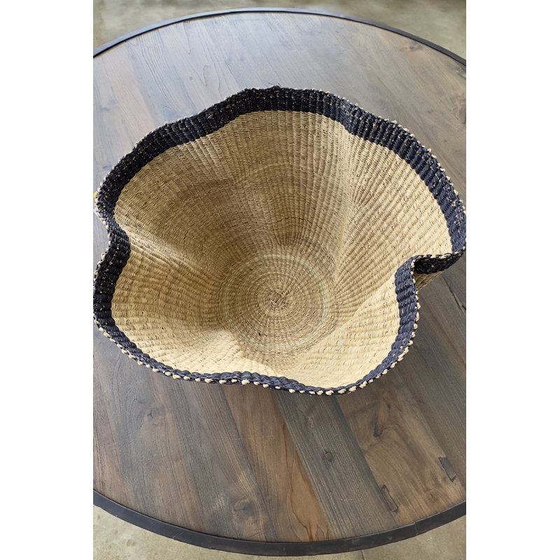 Handwoven Wave Basket - w/ Accent