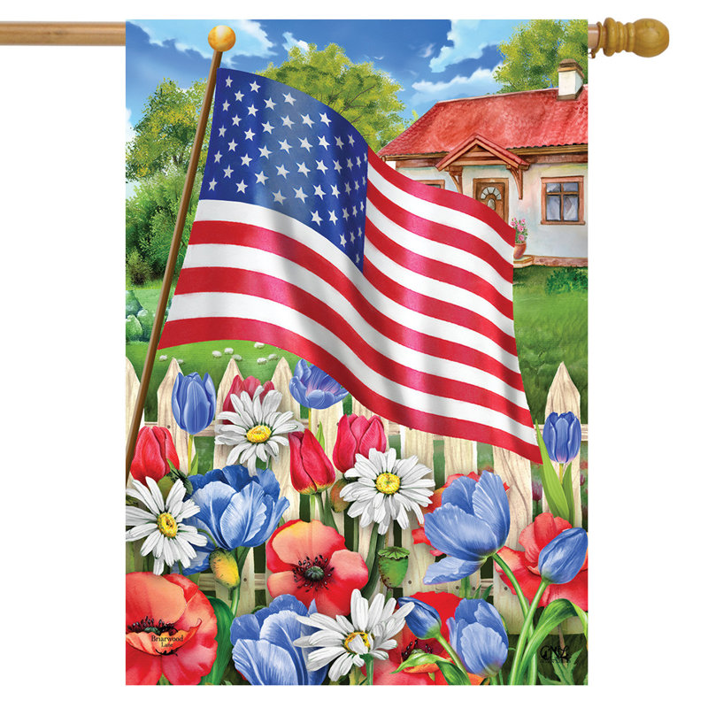 Drapeau de la maison d'été Americana Garden