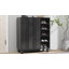 Range-chaussures avec armoire ouverte à 5 niveaux pour 17 paires de tablettes noires