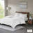 Contemporary Cotton Bedding Sets, King Size Comforter With Waffle Texture