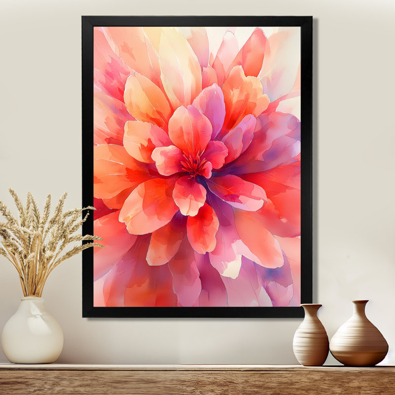 Chandler - Floral Wall Art Prints, Reproduction encadrée d'une seule photo, H 44 po x l 34 po, Noir, noir, noir, noir
