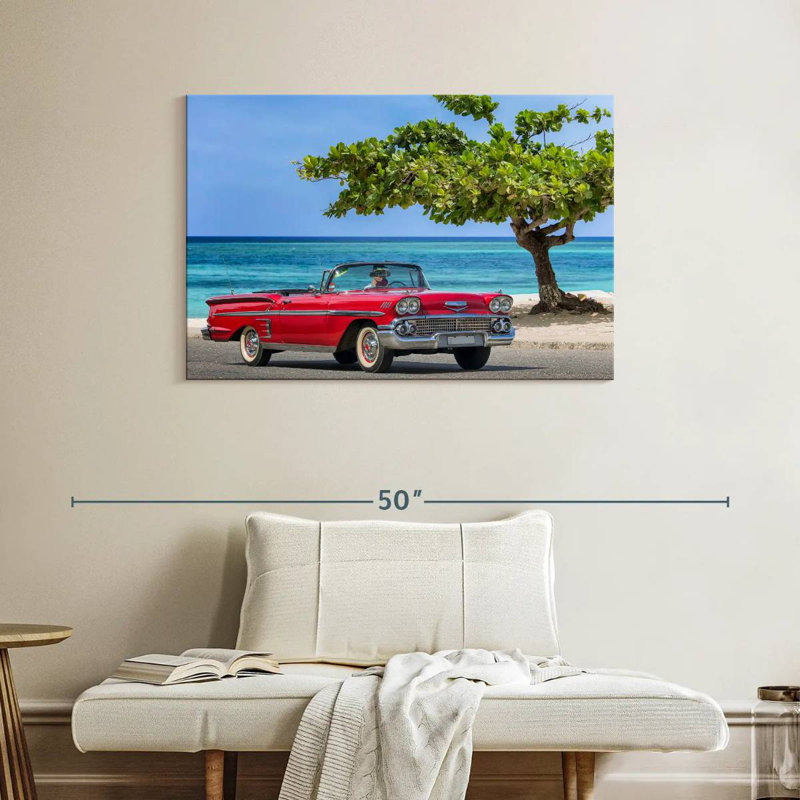 Mehar Red Cabriolet, 26" H x 39" W