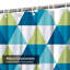 Rideau de douche triangulaire bleu turquoise vert sarcelle avec 12 crochets-129040311