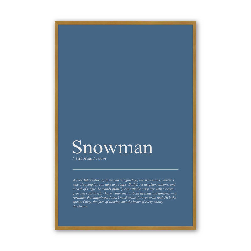Frosty Wonder, reproduction d'art, 12 po x 16 po, Or poli
